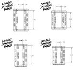 ATTKTX - BOUCLE HB HERO - SINGLE LARGE / BLACK PVD - CUSTOM GOLD PEWTER